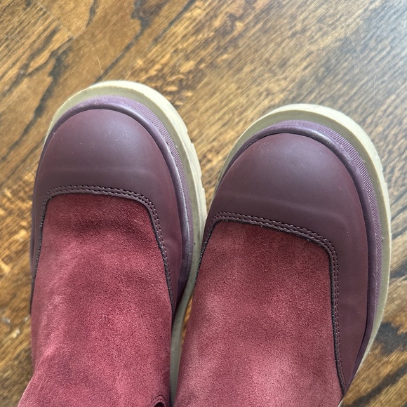 Scotch & Soda Burgundy Ankle  Platform Boots 38 - Picture 6 of 12